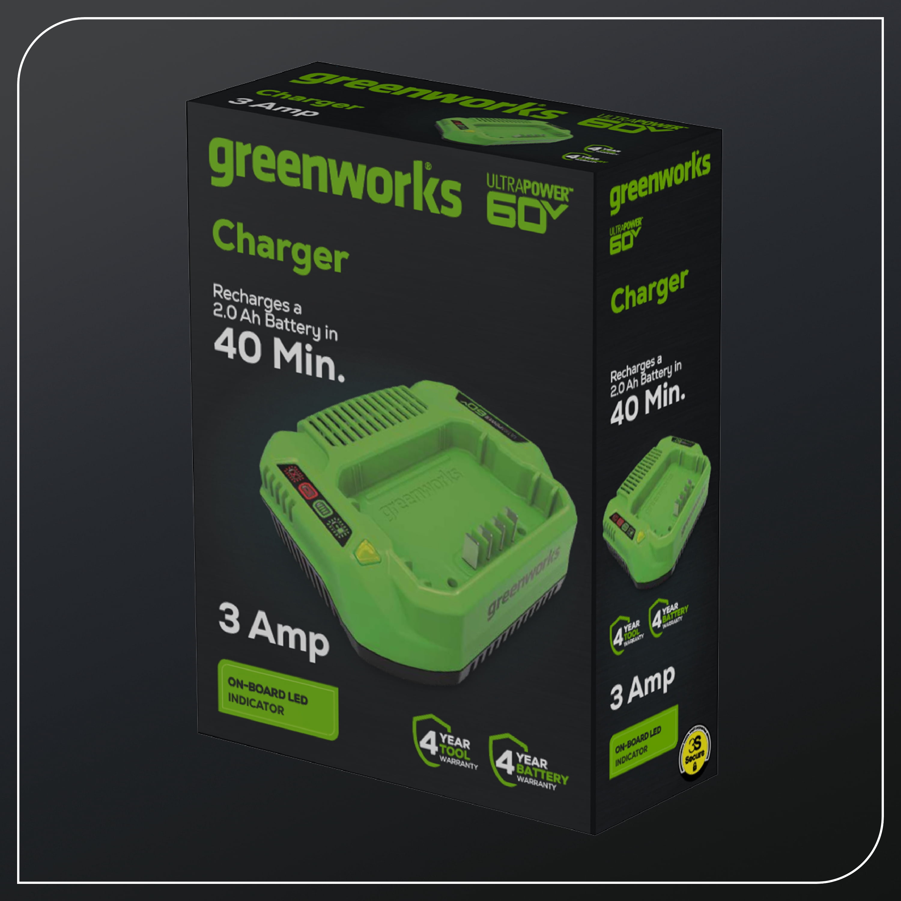 Greenworks 60V 3 Amp Charger 1807702