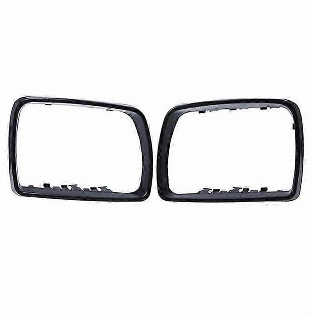 1Pair Car Black Rearview Mirror Cover Shell Side Mirror Frame Replacement for-BMW E53 X5 2000-2006