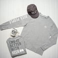 thumbnail image 3 of Pavilion Gift Company - Beer People - Extra Large Heather Gray Unisex Long Sleeve T-Shirt, 3 of 10
