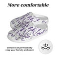 thumbnail image 6 of Daiia Lavender Flowers Print Women’s Fuzzy Slippers Memory Foam Lightweight House Shoes Cozy Loafer Flannel House Shoes-39/40, 6 of 7