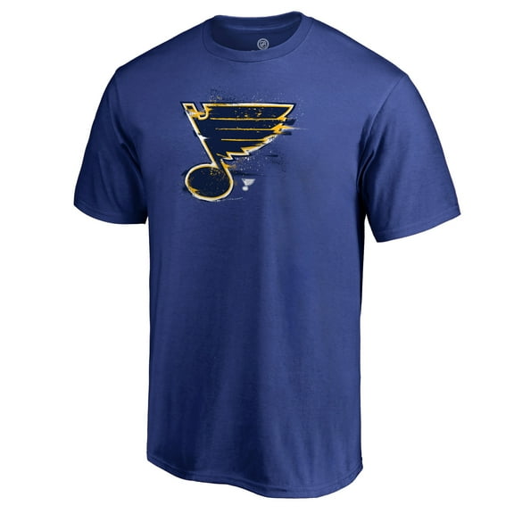 Men's Royal St. Louis Blues Splatter Logo T-Shirt