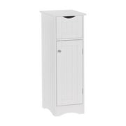 RiverRidge Ashland 1-Door Slim Bathroom Storage Cabinet with Drawer and Shelves - White