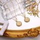 thumbnail image 5 of Collares con iniciales Pamolo para mujeres y niñas collar de cadena de eslabones chapado en oro de 14 quilates, 5 of 5