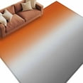 thumbnail image 3 of 5x7 Area Rugs, Burnt Orange Gray Ombre Non-Skid Rubber Backing Large Rectangle Rugs - Living Room Bedroom Home Office, Modern Gradient Abstract Art Indoor Floor Mat Carpets Washable Rug, 3 of 9