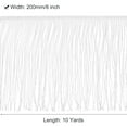 thumbnail image 2 of Uxcell 10 Yards 8 Inch Chainette Fringe Trim Tassel Sewing Trim for Clothes, White, 2 of 6