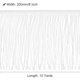 thumbnail image 2 of 10 Yardas 8 Cordoncillo Fleco Borde Borla Costura Encaje Cinta Pelo Poliéster Borde Cinta para Manualidades Costura Ropa, Blanco, 2 of 6