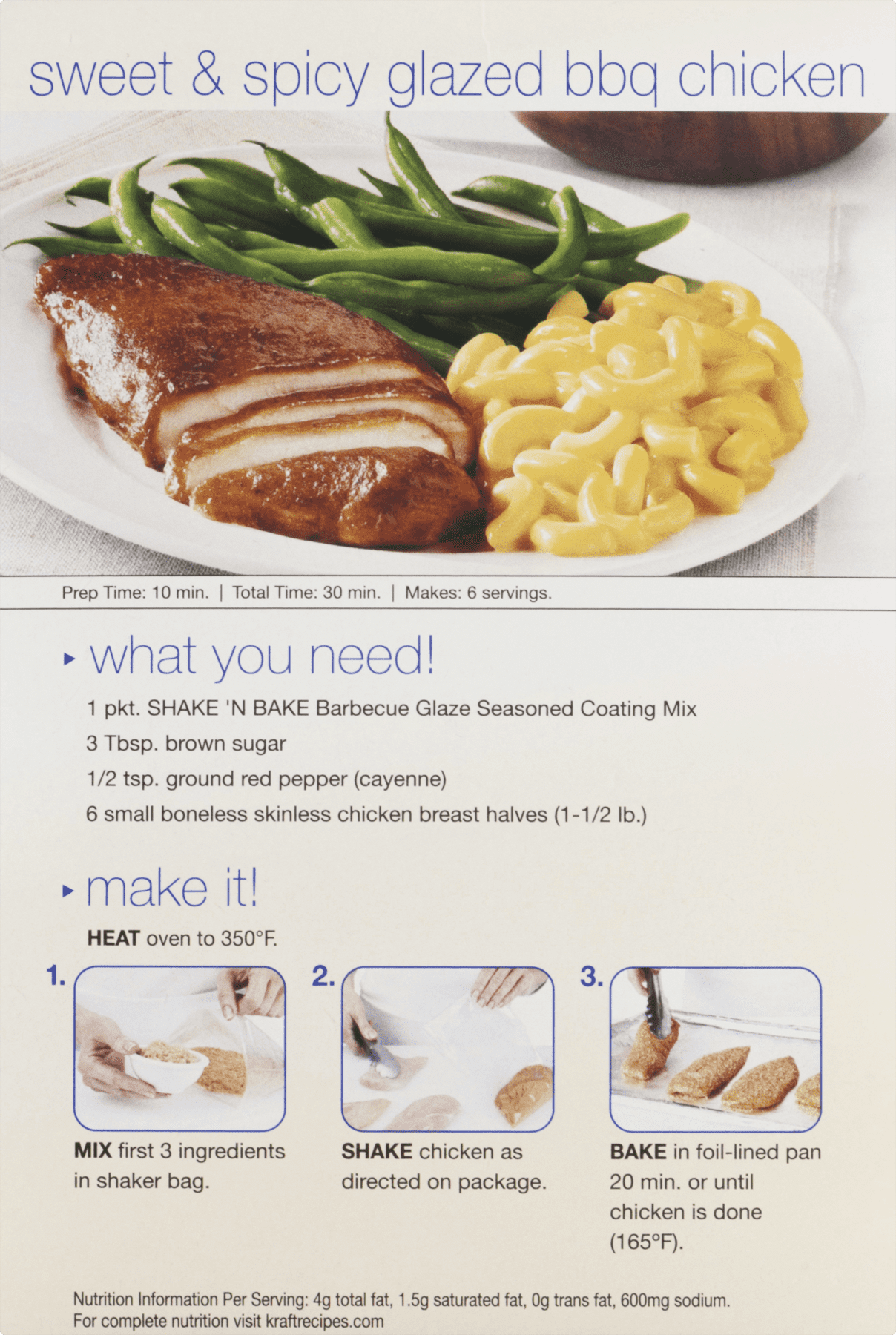 Kraft Shake 'n Bake: Seasoned Coating Mix Barbecue Glaze 2 Pk w/Shaker Bag, 7 Oz