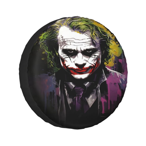 Joker Spare Tire Cover Waterproof Dust-Proof Tire Wheel Protector Universal Fit for Suv Truck Travel Trailer And Many Vehicles