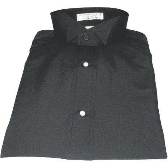 Men's Tuxedo shirt By CLASSIX Wing Tip Formal Plain Front After Six M14 Black