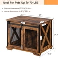 thumbnail image 2 of Juiluna Sliding Barn Door Dog Crate Furniture 37" x 25.6" x 28.3"H, Vintage, 2 of 9