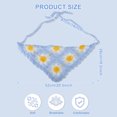 thumbnail image 5 of Unique Bargains 2pcs Crochet Bandanas, Crochet Head Scarf, Crochet Headbands Hairbands Hair Scarf for Women Girls White,Blue, 5 of 7