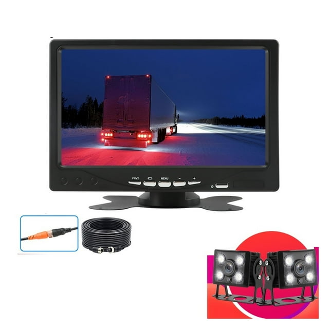 Car Monitor Rear View Backup Camera Aviation Head Lights Night Vision Waterproof Camera 4Pin Truck For Bus Car Excavator ,Clear Night Vision