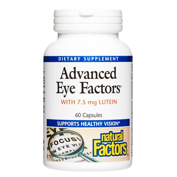 Natural Factors Advanced Eye Factors, Antioxidant Support for Healthy Vision with Lutein and Zeaxanthin, 60 Capsules