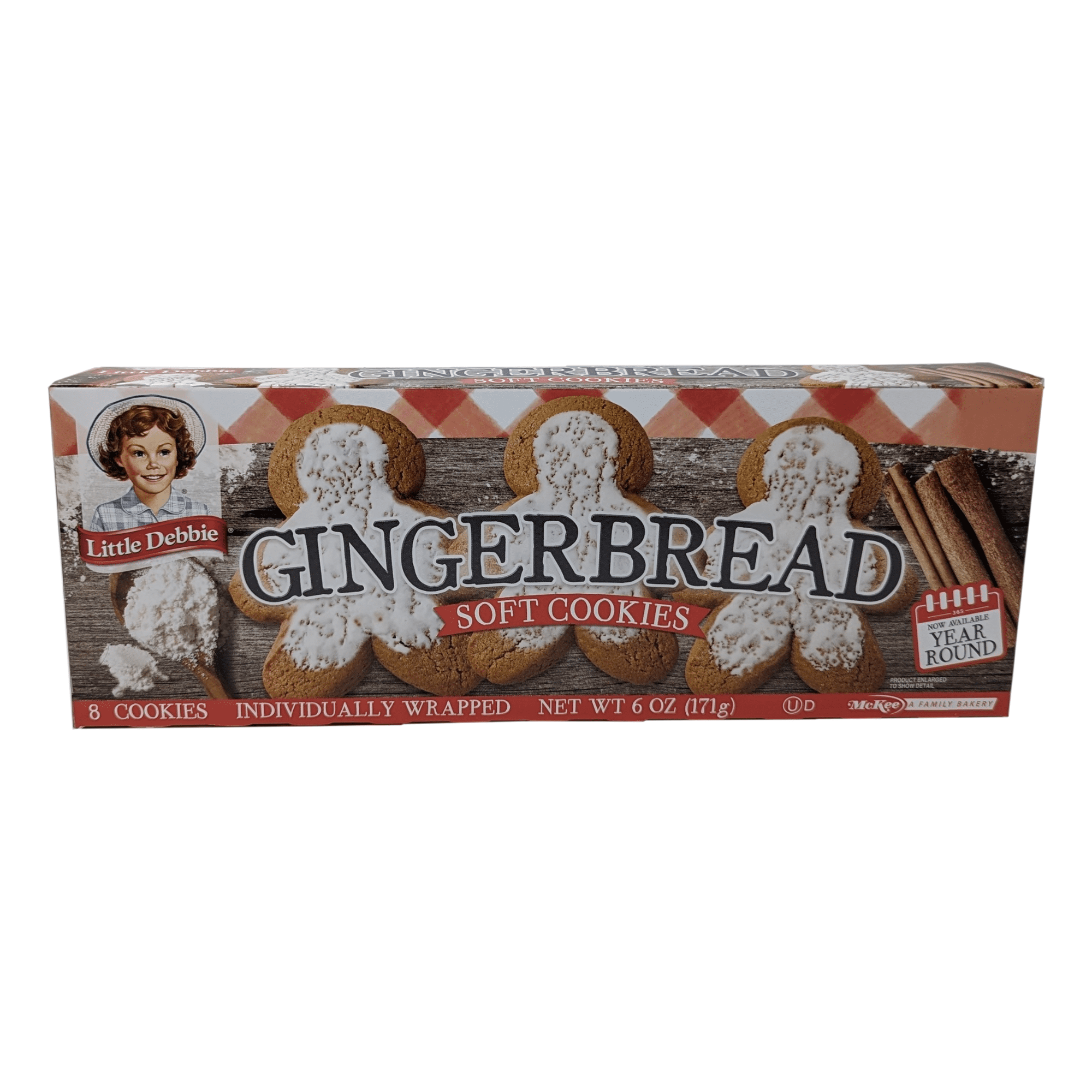 Little Debbie Gingerbread Soft Cookies, 5 Boxes, 40 Individually