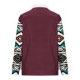 thumbnail image 4 of Sudadera sin capucha para hombre, informal, a la moda, con cuello alto, estampado, cremallera, jersey de manga larga, blusa de poliéster para hombre, 4 of 4