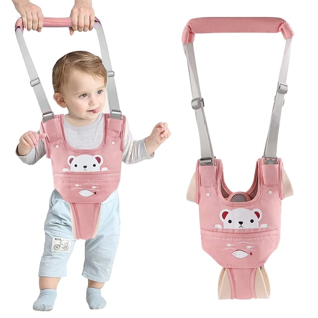 Arnés para caminar para bebés, ajustable, portátil, para niños pequeños, cinturón auxiliar para andadores, arnés de seguridad para andadores, ayuda de aprendizaje para caminar y pararse con entrepier TUNC Sencillez