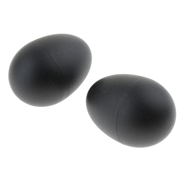 Paquete de 2 Coctelera de Plástico para Huevos Shamjiam Color Negro Sonajero Musical Juguete Agitadores manuales de Sand Egg