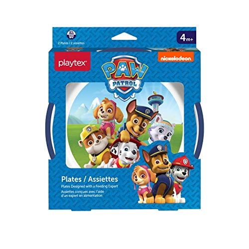 Details about   NEW Playtex Mealtime Paw Patrol Plates for Boys 2 Pack 