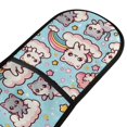 thumbnail image 2 of Dailycode Double Sided Oven Mitt with Loop Heat Resistant Kitchen Long Potholders 7" x 35" Cute Cats with Cloud, 2 of 6