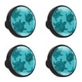thumbnail image 1 of 4 Pcs Turtles Pattern Knobs for Kitchen Cabinet Cupboard Dresser Bookcase Drawer Pulls Handles Round Home Decor, 1 of 5