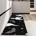 thumbnail image 4 of Black Halloween Ghosts Bats and Stars Kitchen Rug Mat,Kitchen Runner Rugs Non Skid Washable,Decorative Kitchen Floor Mats for Kitchen,Sink,Laundry,17"X47", 4 of 5