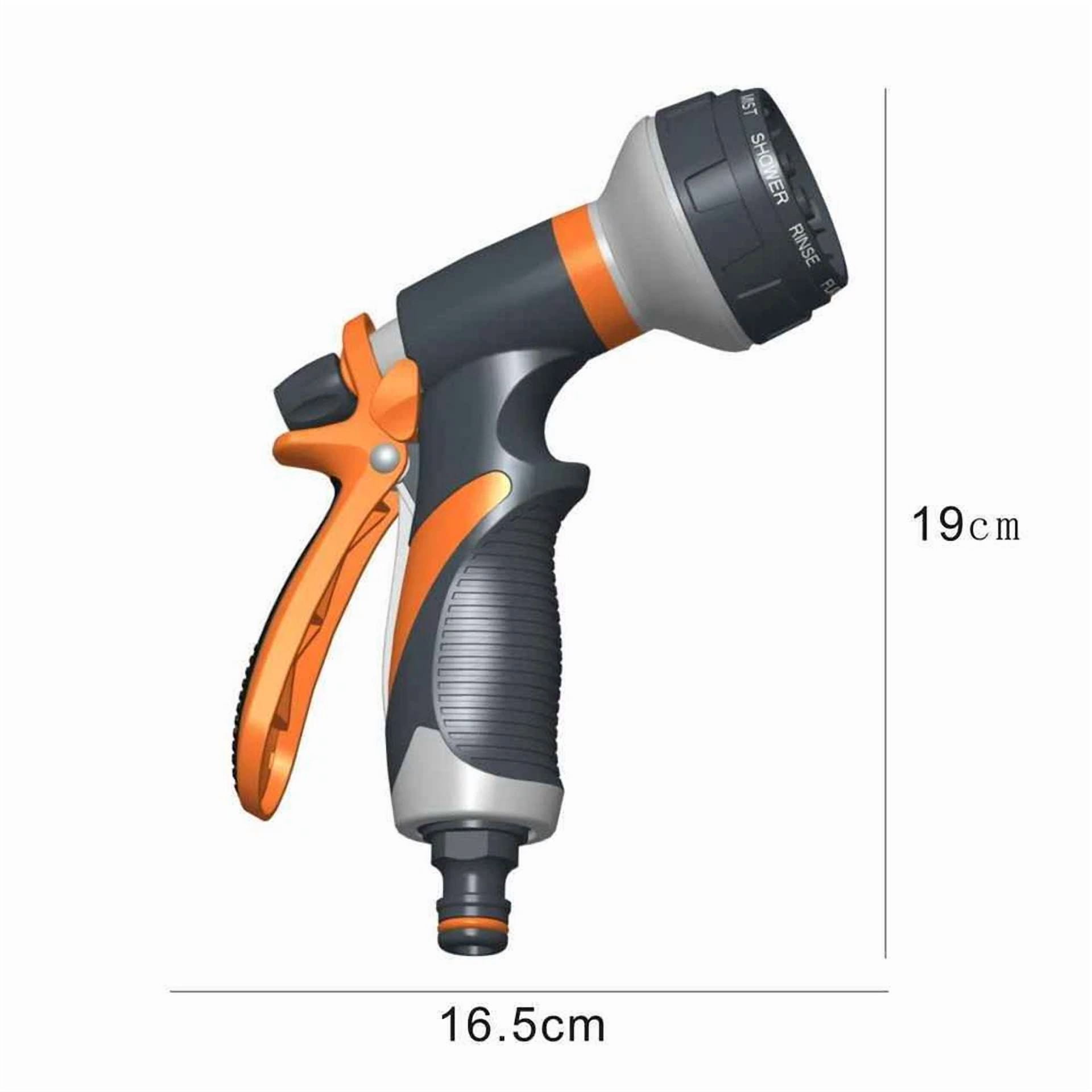 PURELY- Bastex High Pressure 8-Pattern Adjustable Garden Hose Nozzle Hand Sprayer