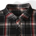 thumbnail image 2 of Camisas s Para Hombre Camisa con capucha a cuadros informal de negocios de primavera y otoño para hombres (Black, M), 2 of 7