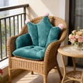 thumbnail image 1 of Crown-Shaped Plush Office Chair Cushion with Integrated Backrest for Lower Back Support and Comfort, 1 of 6