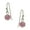 Black, variant on 1928 Jewelry Women's Minimalist Fireball Pave Light Rose Pink Crystal Drop Earrings