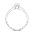 thumbnail image 2 of Rosec Jewels Lab Grown Diamond Engagement Ring with Side stones - 5 MM - 0.50 Carat - EF-VS Grade, 14K White Gold, US 5.50, 2 of 8