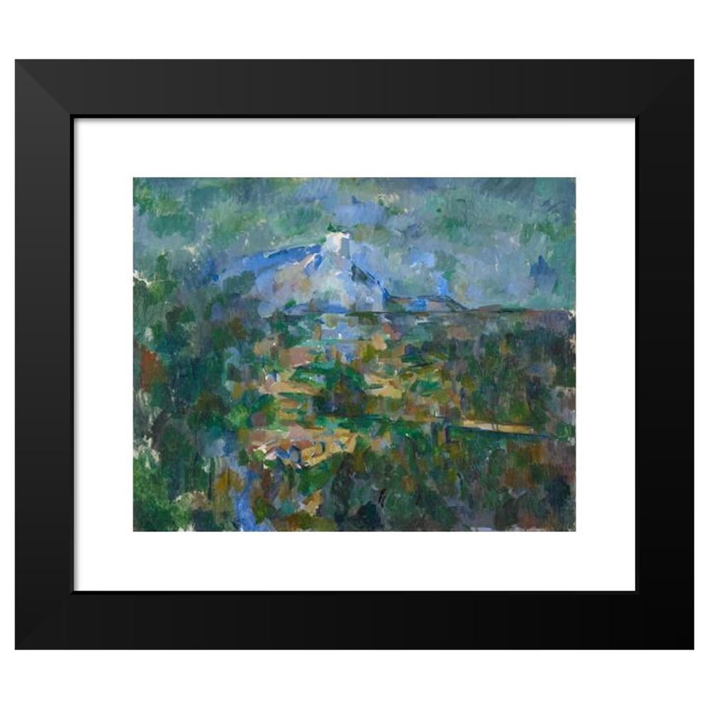 Paul Cézanne 17x15 Black Modern Framed Museum Art Print Titled - View of Mount Sainte-Victoire from Les Laires (1904-1906)
