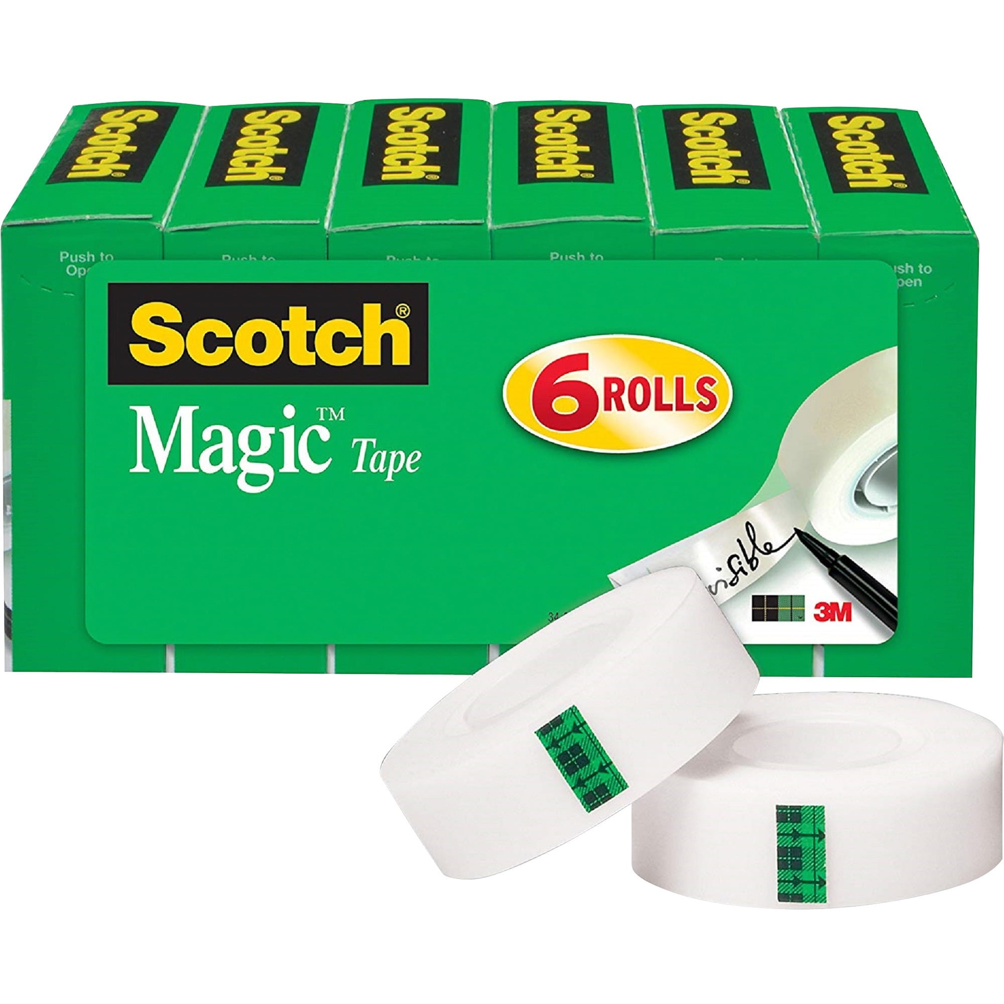 Scotch, MMM810K6BD, 3/4'W Magic Tape, 12 / Bundle, Transparent