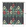 thumbnail image 5 of Vintage Earthy Boho Shower Curtain 72x72, Quick-Drying Polyester with Plastic Hooks, Tribal Artistic Design for Rustic Bathroom Style, 5 of 5