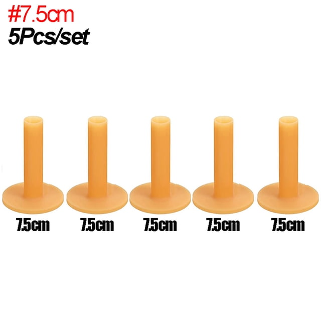 5pc/set Rubber Golf Tees,Golf Practice Tees in 5 Different Sizes,Durable Rubber Tees for Golf Hitting Practice Mats and Training 5Pcs-7.5cm