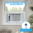 thumbnail image 3 of Gaderth 6000 BTU Window Air Conditioner with Remote, Easy Mechanical Control Ultra-Quiet Compact-size Cools 350 Sq.Ft. for edroom Apartment Office, Washable Filter AC Unit, 3 of 7