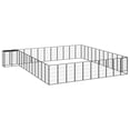 thumbnail image 1 of vidaXL 46-Panel Dog Playpen Black 50x100 cm Powder-coated Steel, 1 of 4