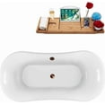 thumbnail image 3 of 68" Streamline N861ORB-ORB Clawfoot Tub and Tray With External Drain, 3 of 7