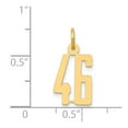 thumbnail image 3 of Auriga Fine Jewelry 14K Yellow Gold Small Elongated Number 46 Charm for Women, 3 of 6