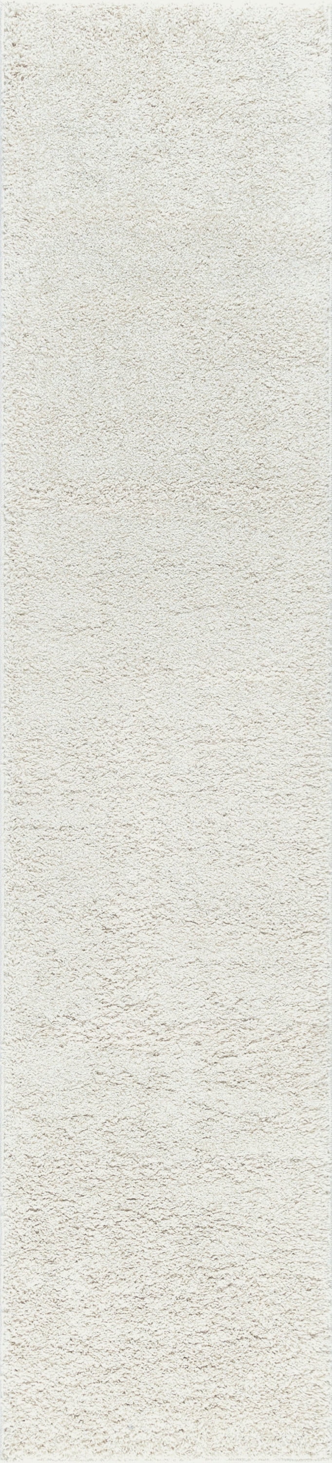 Shag 2x10 Area Rug Thick (2'3'' x 10') Solid Cream Indoor Runner Easy to Clean