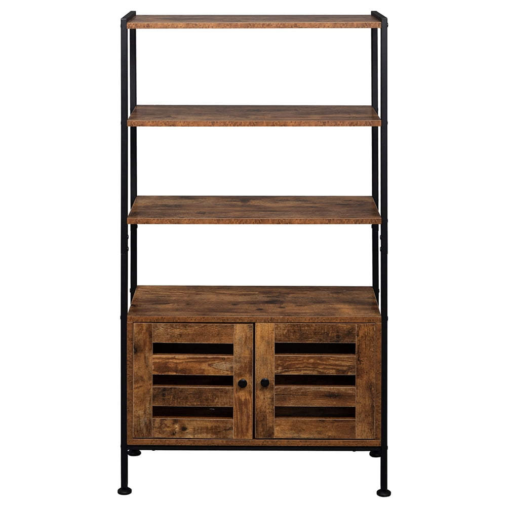 Lowestbest 3-Layer 2-Door Storage Cabinet, Living Room Industrial Bookcase Multifunctional, Brown Lowestbest 3-Layer 2-Door Storage Cabinet, Living Room Industrial Bookcase Multifunctional, Brown