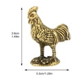 thumbnail image 2 of Brass Rooster China Fengshui Animal Ornament Statue Wealth LuFor CKy Home Adorn, 2 of 8
