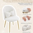 thumbnail image 5 of Zimtown Vanity Makeup Chair Armless Home Office Chair for Bedroom or Study Teddy Fleece, White, 5 of 9