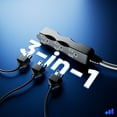thumbnail image 2 of Extension Cord with Multiple Outlets (3 Outlets), Outlet Extender with Indoor Wire, Multi Plug Outlet 125V, 3 Prong Extension Cord, ETL Listed, Black with White Indicators, 25ft, 2 of 5