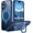 Blue, variant on Magnetic for iPhone 16 Case,[with 360°Rotatable Invisible Magnetic O-Ring Stand][Military Grade Shockproof][Compatible with MagSafe] Slim Translucent Matte Phone Case for iPhone 16 6.1"