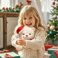 thumbnail image 5 of WEGFTDUOP Christmas Jointed Bear Doll - White Cotton Plush Toy, 30x25x15cm, Sleeping Pose, Festive Gift & Home Decor (0.57lb), 5 of 6