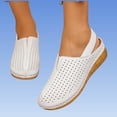 thumbnail image 4 of Qingpeng Womens Hollow Perforated Slingback Wedge Closed Toe Back Strap Clog Sandals Soft Insole Casual Summer Outdoor Footwear, 4 of 7