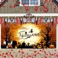 thumbnail image 3 of 13X6 ft Happy Halloween Garage Door Decoration Background Pumpkin Black Cat Ghost Castle Backdrop Decor for Halloween Indoor Outdoor Child Kids Cool Halloween Theme Party Decor Banner Cover, 3 of 5