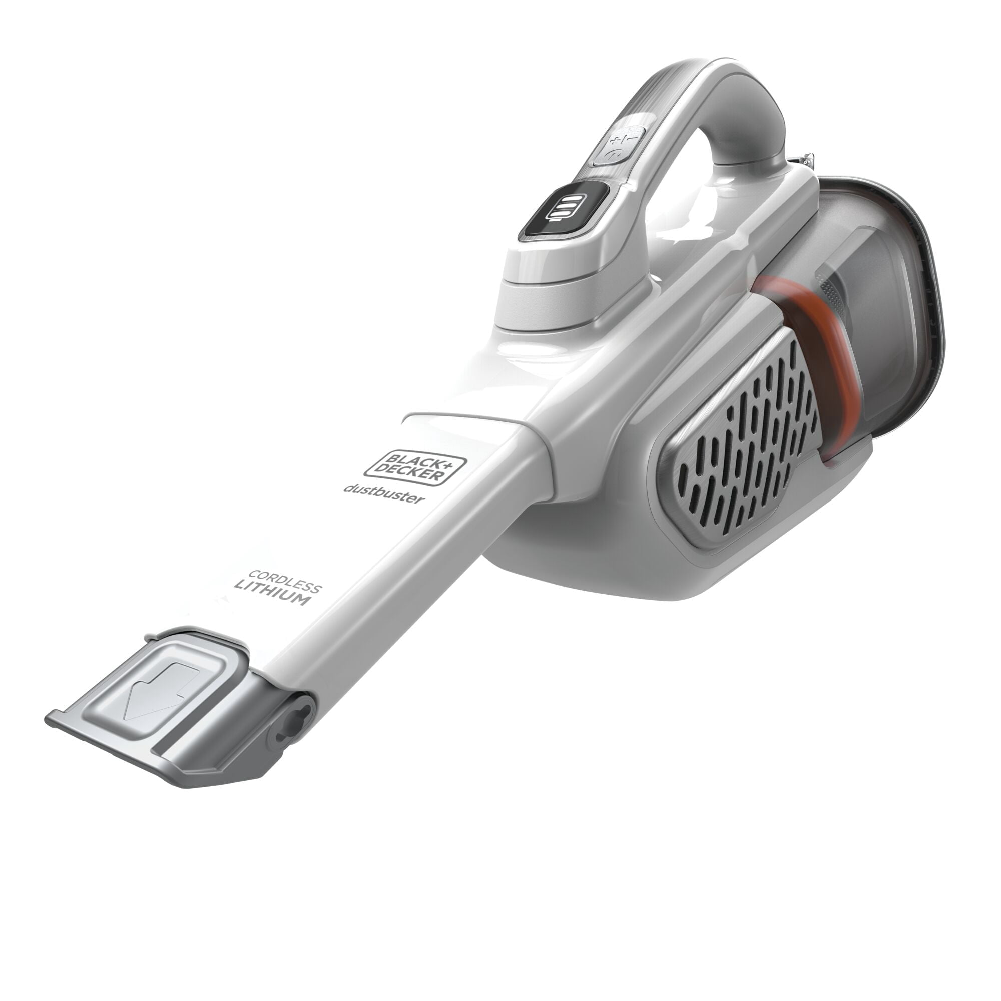 BLACK+DECKER Cordless Handheld Vacuum, AdvancedClean+, with XL Crevice Tool and Dust Bin, White, HHVK320J10