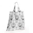 thumbnail image 2 of Tattoo Fabric Shopping Tote, Abstract Pattern with Mountains Trees and Eagle Adventure and Outdoors, Portable and Foldable Bag to Keep in Pocket Bag Purse & Car, Black White Pale Grey, by Ambesonne, 2 of 4