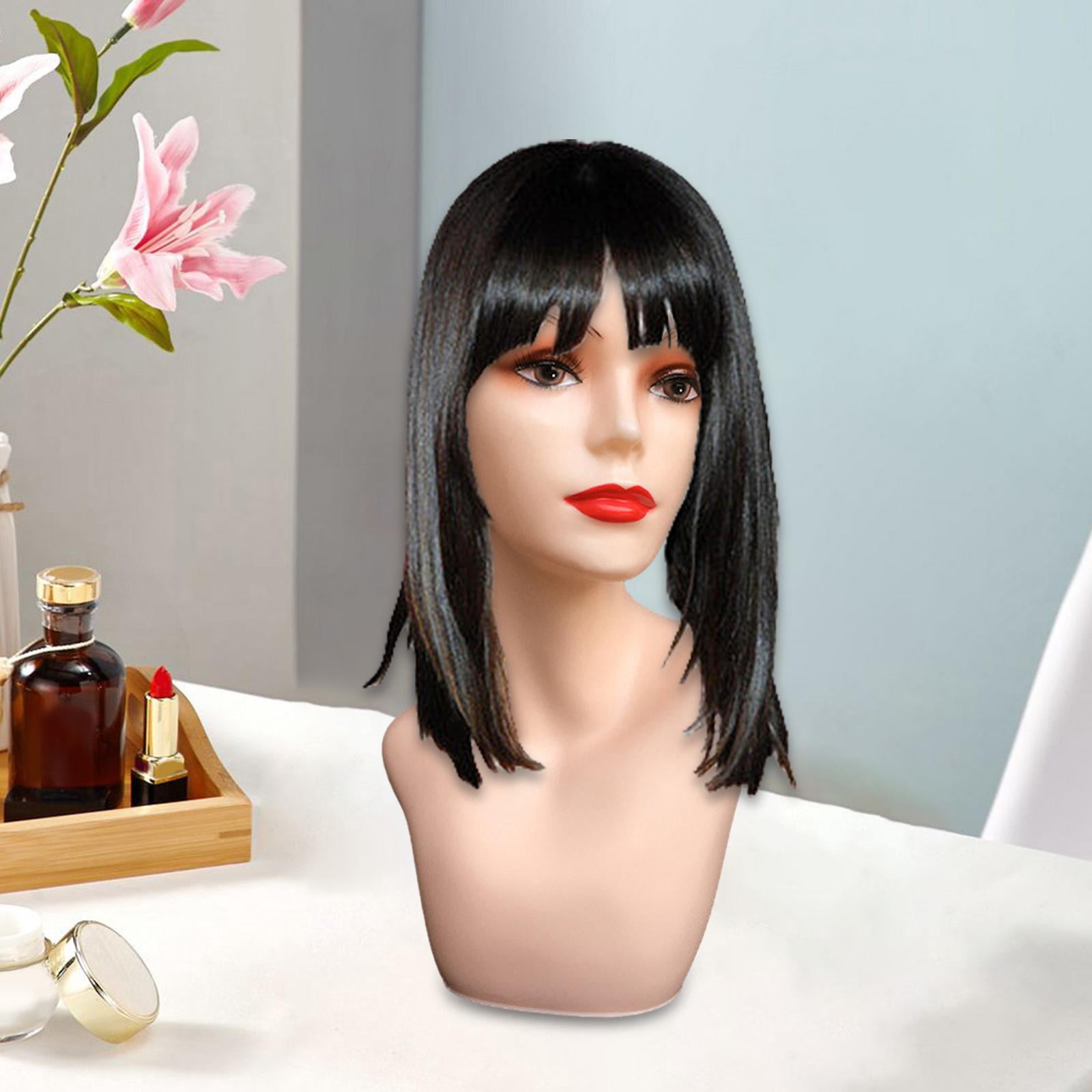 Female Mannequin Head Makeup Professional Manikin Display Stand Stable Base for Glasses Making Jewelry Hairpieces Shop Skin Color